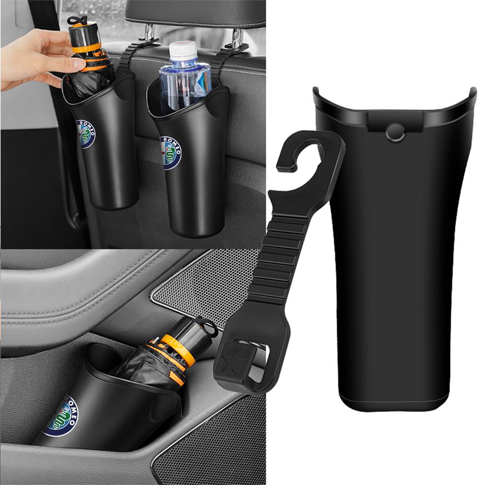 YYCE3 1pc Car Rear Seat Hanging Hook Umbrella Holder Seat Back storage bucket Accessories For Alfa Romeo Sportiva GT 147 159 Styling