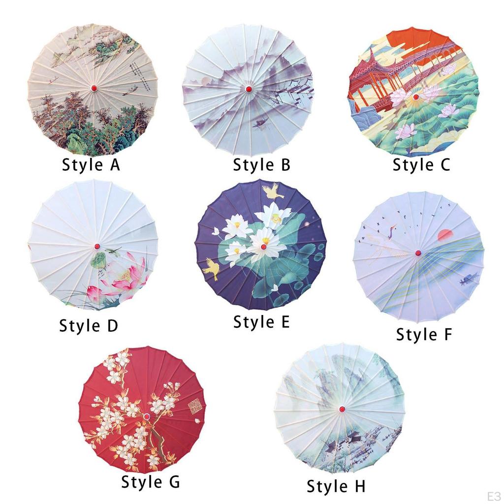 Chinese Oiled Paper Umbrella Art Classical Dance Decorative Antique for