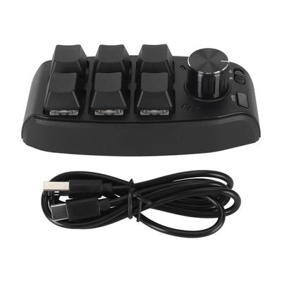 Мини-клавиатура 6 клавиш 1 ручка красный переключатель механическая Plug and Play программируемая клавиатура для игрового офиса
