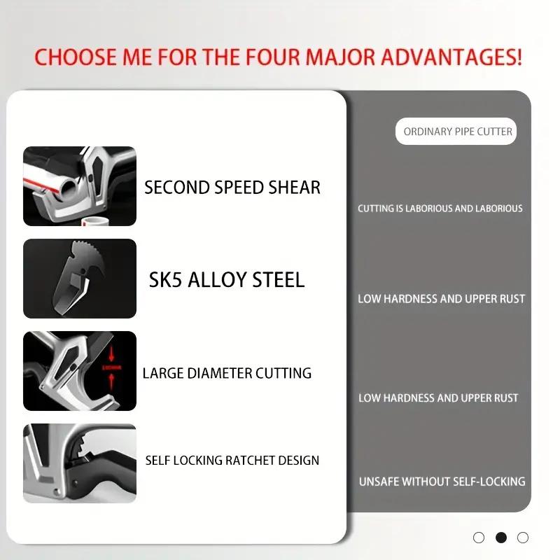 Аппаратные средства Резак для ПВХ труб Ножницы для резки водопроводных труб Профессиональный быстрый резак Резак для пластиковых труб Многофункциональные режущие инструменты