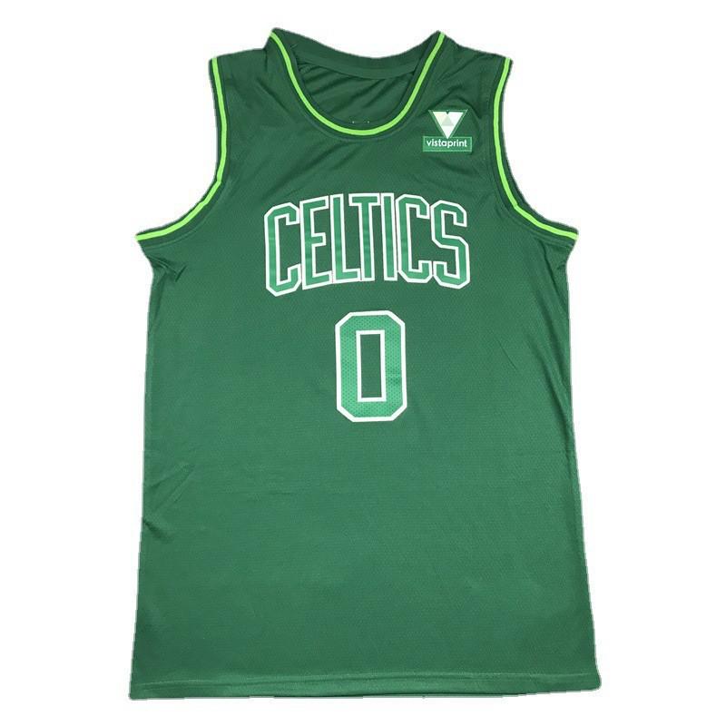 Boston Celtics Basketball Jersey Vest With Embroidered Numbers Names Tatum Irving Bird Fans
