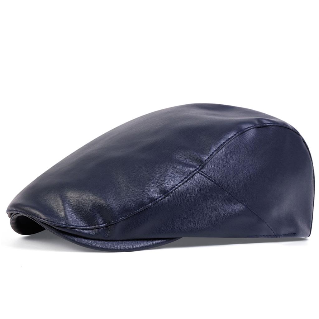 Мужская кепка из искусственной кожи Forward Hat, модная уличная ветрозащитная кепка-берет, классический стиль, кепки таксиста, газетчика, кепки с плоским верхом