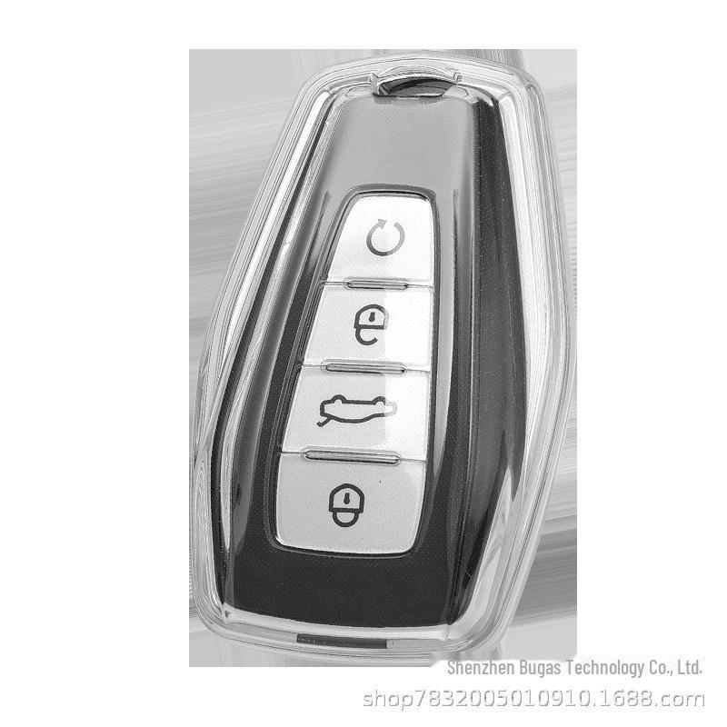 Transparent Buckle Key Cover for Geely Emgrand S, Xingyue L, Boyue, Xingrui, Binyue, Binrui, Borui, Vision X6.