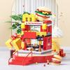 Burger Shop Pretend Play Toys for Girls Building Blocks Ctiy Street View Series Educational Toys Kids Birthday Gifts for 6+ Years Old Kid