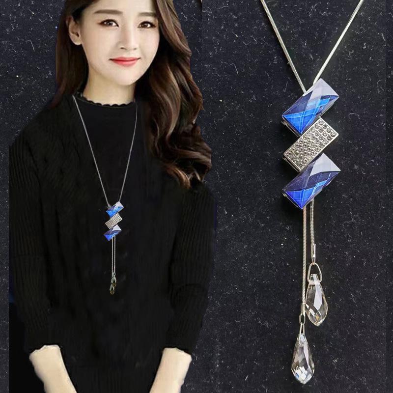 Элегантное ожерелье-цепочка с кисточкой для женщин - Универсальный, высококлассный европейский и американский дизайн для осенне-зимней моды