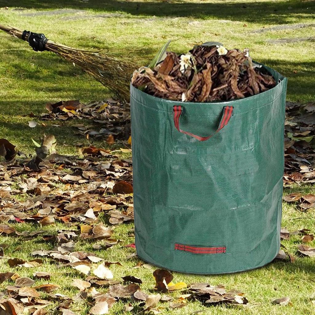 Мешки для мусора для дома и сада, многоразовый газонный лист с усиленными ручками для переноски
