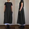 Женский хлопковый льняной фартук с высокой талией и длинным запахом, домашняя одежда, свободные длинные платья больших размеров