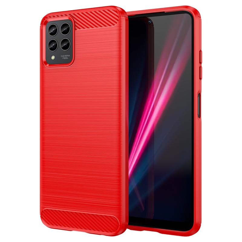 Для T-Mobile REVVL 6X Pro 5G Чехол для T-Mobile REVVL 6X 6 Pro Силиконовый чехол из углеродного волокна Для T-Mobile REVVL 6X Pro 5G Чехол
