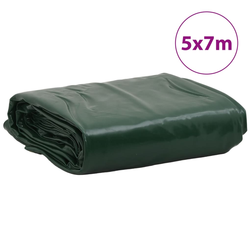 Vidaxl Plandeka, Zielona, 5X7 M, 600 G/M²