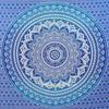 Blue Ombre Tapestry — настенные гобелены | Гобелен в стиле хиппи| Индийский гобелен с мандалой | Психоделический большой гобелен | Гобелен из 100% хлопка