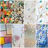 Stained Glass Window Film Non-Adhesive Static Cling Window Tinting Film Frosted Glass Film for Privacy Window Film Decorations