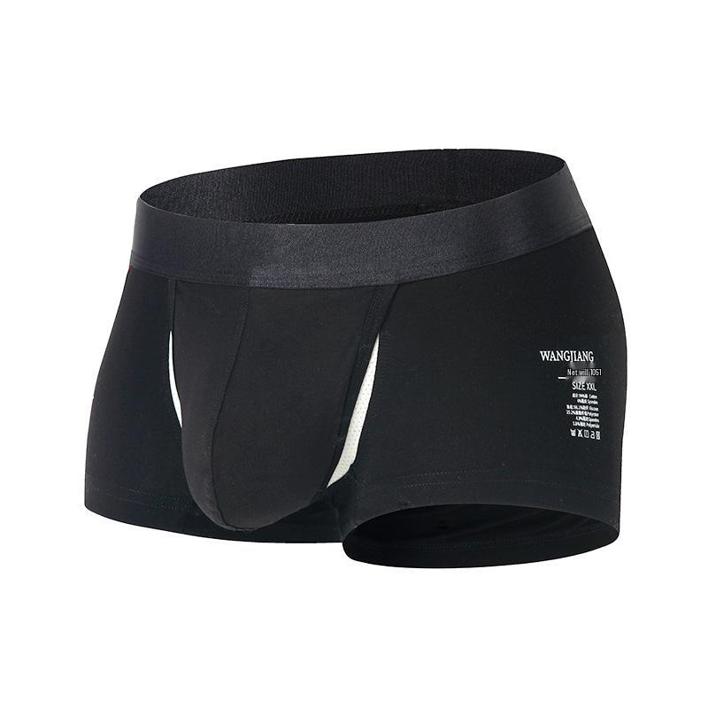 Мужские хлопковые боксеры-брифы «Космическая капсула» - Дышащие, средней посадки, однотонные, больших размеров