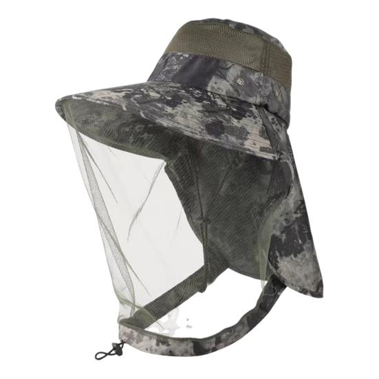 Mosquito Hat Sun with Neck Flap Net Bucket Hat for Outdoor