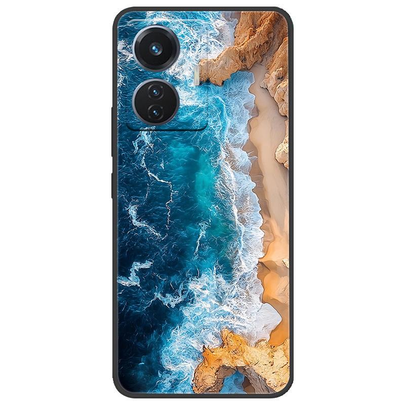 Для vivo T1 4G Y55 4G iQOO Z6 44 Вт V2153 Чехол Мраморный Мягкий Матовый Силиконовый Чехол на Заднюю Панель Для Vivo T1 44 Вт Полная Защита Чехол для Телефона