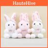 Wearing Rabbit Bow Plush Pendant Cartoon Toy Doll Bag Keychain Pp Cotton Filling