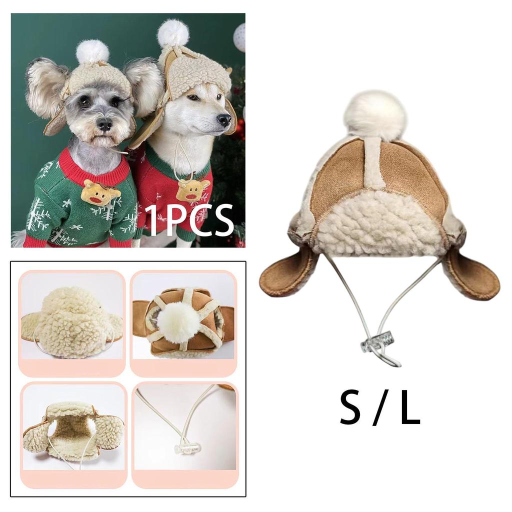 Cute dog hat, comfortable puppy cap with dog ear holes, interior cats, small