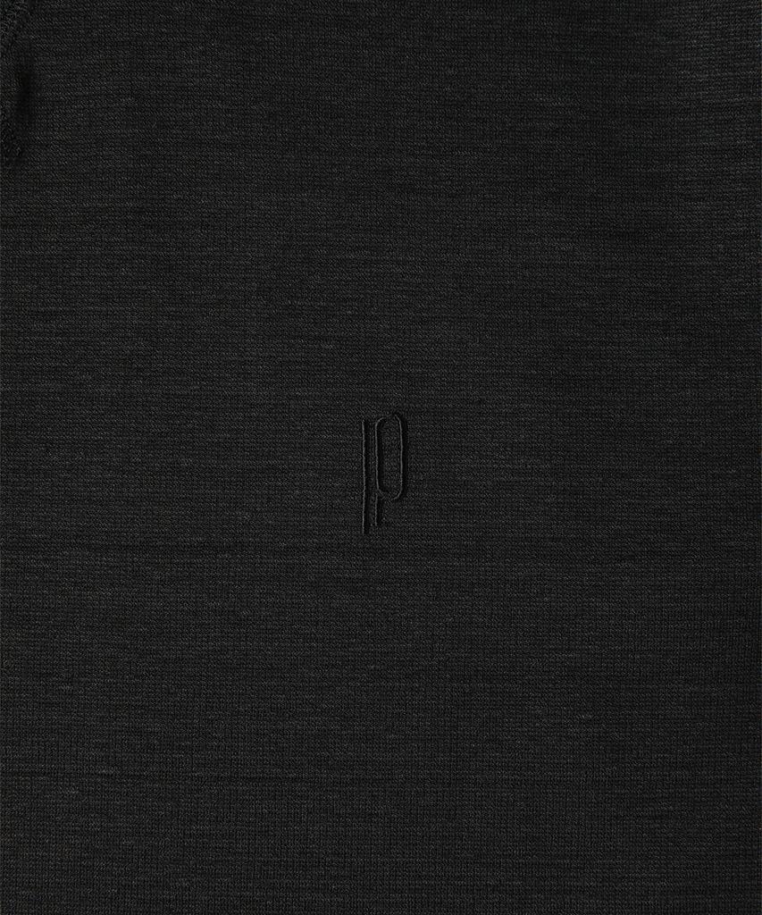 PANICALE Black Cotton Linen T-Shirt