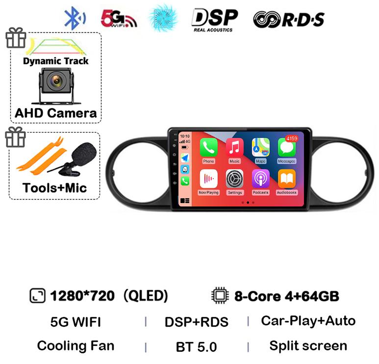 Android 14 Carplay Auto Для Toyota Corolla Rumion Tacoma Автомагнитола Мультимедиа Навигация GPS BT Видеоплеер Стерео Авторадио 4G