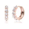 14K G.F. Prong Crystal One-Touch Ring Earrings Ea3136