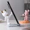 Violent Bear Decoration Creative Light Luxury Mobile Phone Holder Home Living Room Study Desktop Cute Lazy Bracket Decoration