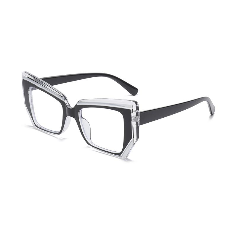 Glasses For Women Fashion Retro Cat-eye Contrasting Colors High-end High-definition Fashionable Anti-blue Light
