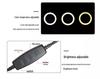 Mobile Phone Live Streaming Ring Light with Retractable Tripod and Multi-Position Stand