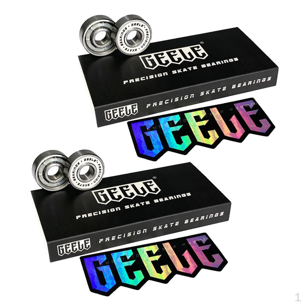 2x 8x Подшипники для скейтборда из углеродистой стали для лонгбордов, роликовых коньков, Ners