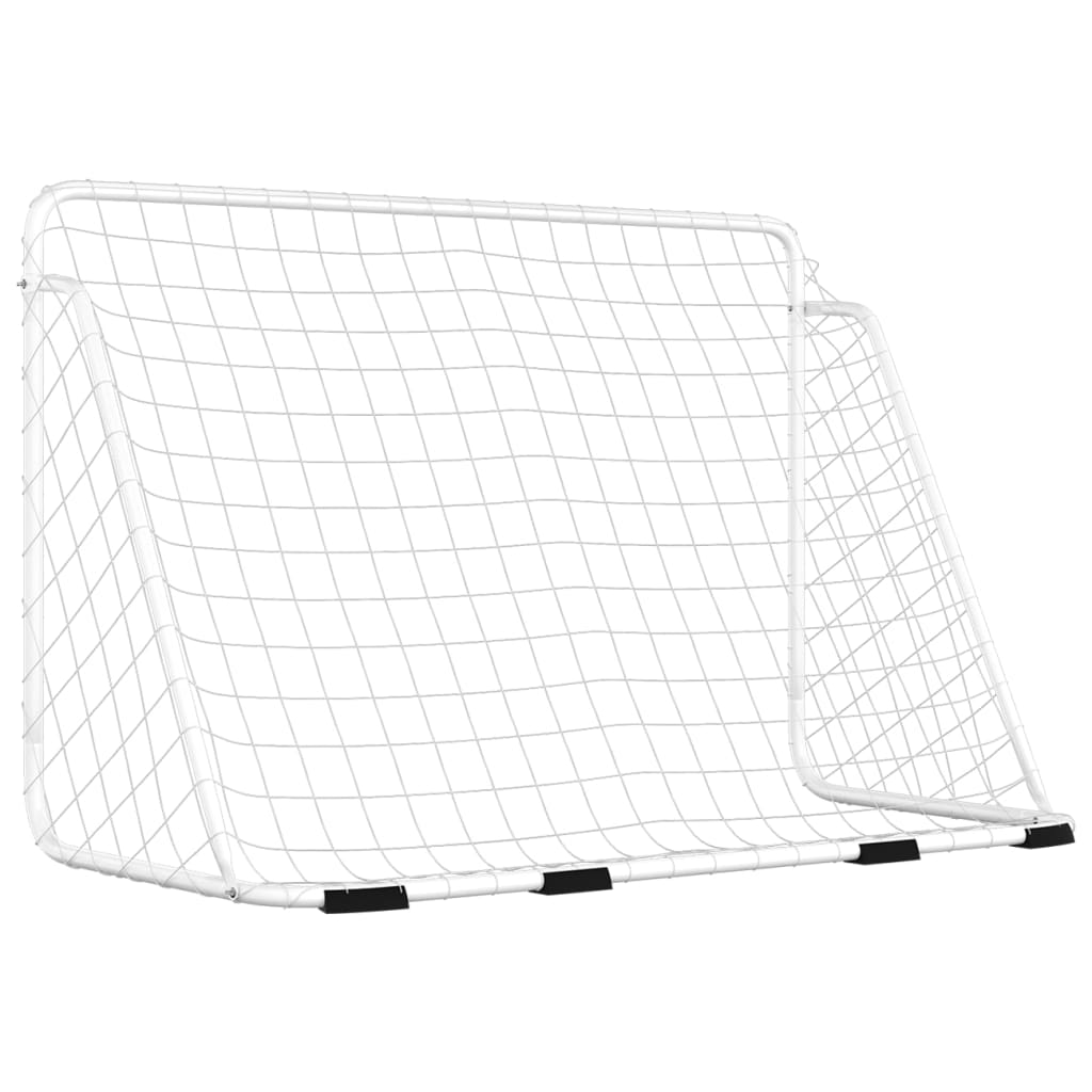 Football Goal with Net White 180 x 90 x 120 cm Steel