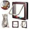 4 Way Lock Dog Cat Flap Door Pet Gate Security Flap Door for Animals Plastic Small Dog Gate Cat Flap Pet Door Gate