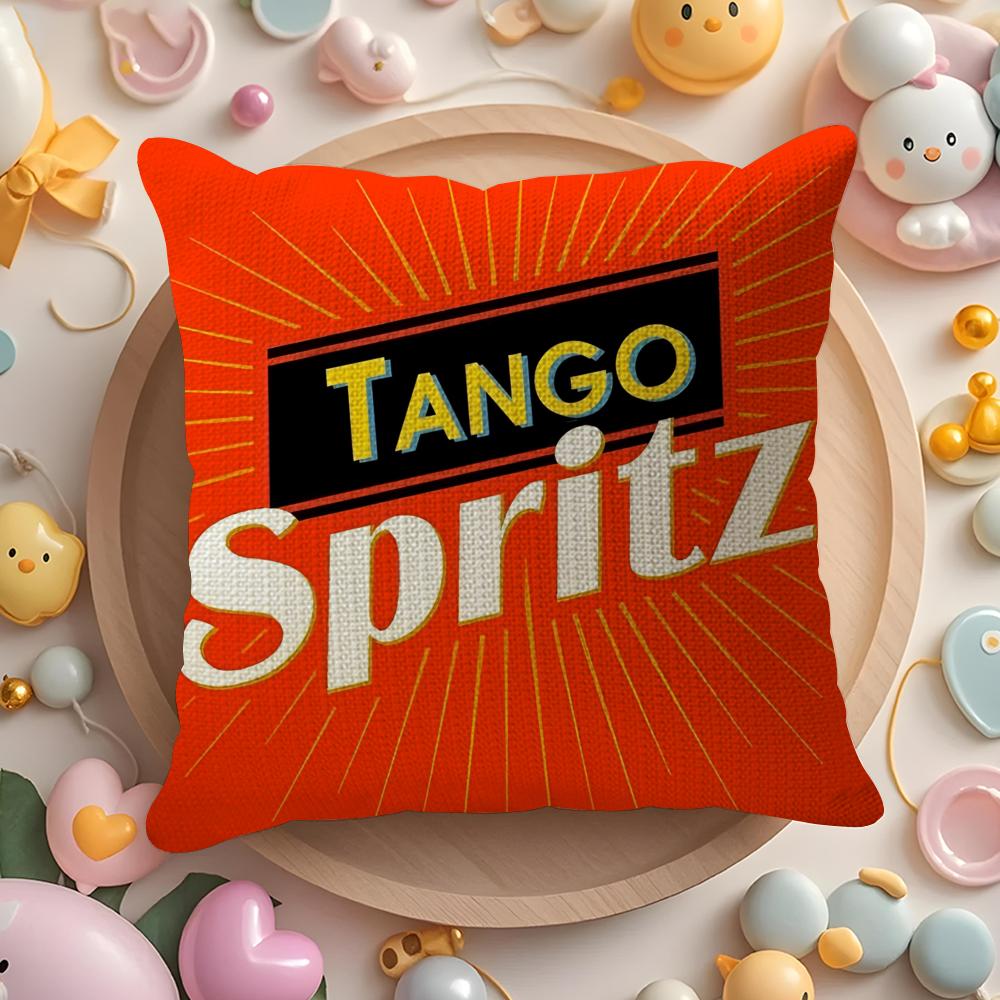 A-Aperol Логотип Наволочка Натуральный Лен Органическая Ткань Двусторонняя Печать Диван Домашний Декор Подарок Наволочка