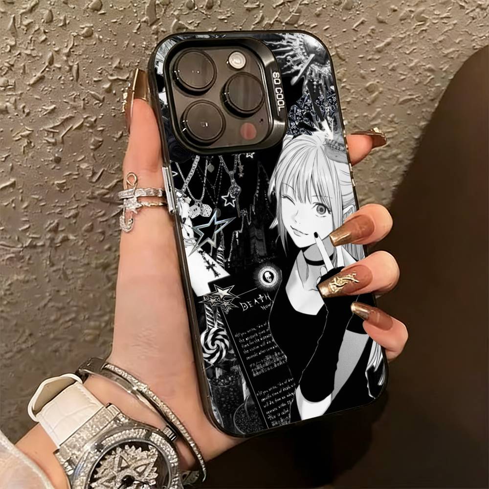 Чехол для телефона D-Death N-Note Миса для iPhone 17,16,15,14,13,12,11 Plus,Pro Max,XS, Цветной Серебристый Черный Чехол