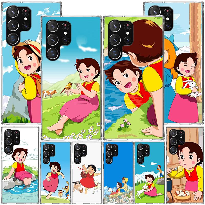 Милый мультяшный чехол Heidi для Samsung Galaxy S26 S25 Edge S23 S24 Ultra S22 Plus S21 S20 FE Уникальная крышка Мягкий чехол Galaxy S