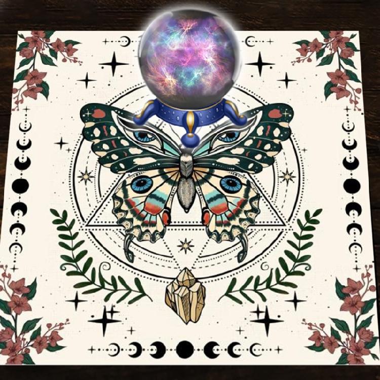 Tapestry Butterfly Moon Phases Tablecloth Bedroom Decorative Background Cloth