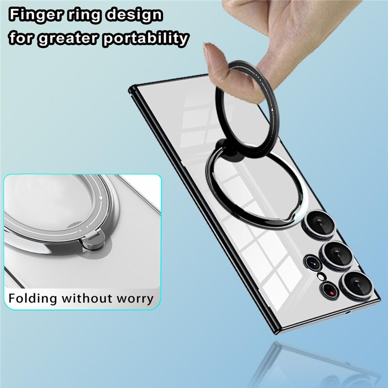Shockproof Plating Clear Ring For Magsafe Case For Xiaomi Redmi Note 12 11 Pro 11S A1 12C 10C 9A 9AT Poco X3 NFC X4 X5 Pro 5G 4G Soft Silicone Cover