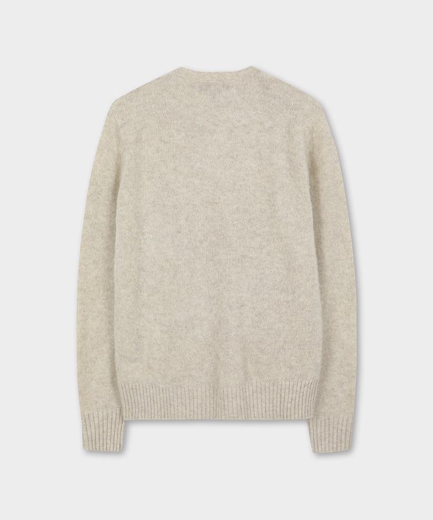 BROOKS BROTHERS Brushed Wool Classic Sweater (Grey) (Bbwrmm4286Zew)