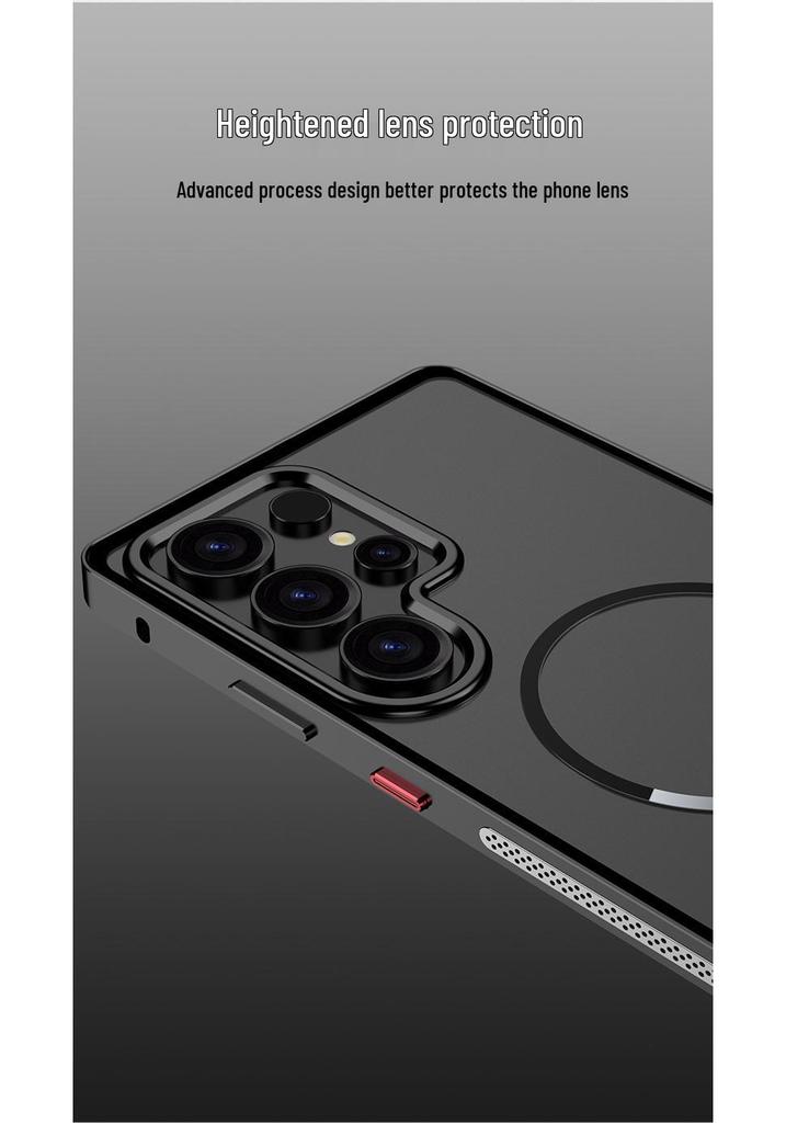 Магнитный металлический чехол для телефона с теплоотводом для Samsung S23 Ultra/S24 Ultra