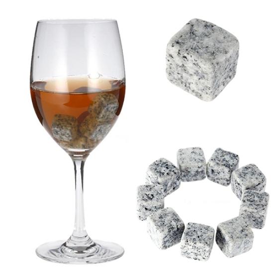 9 Pcs Wine Whisky Ice Stones Drinks Chilling Cooler Cubes Summer Beer Rocks
