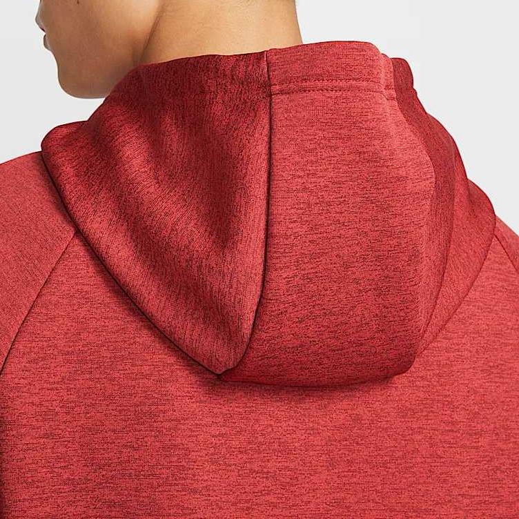 Nike Therma-Fit Теплый тренировочный пуловер с капюшоном Мужские толстовки с капюшоном Team-Red Color-Block University-Red DQ4835-677