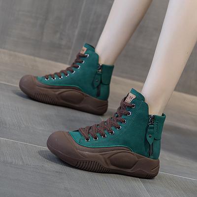 Женские кроссовки «папины кроссовки» осень 2025 новые ретро легкие интернет-знаменитость взрывная доска платформа увеличение высоты повседневная мода женская обувь