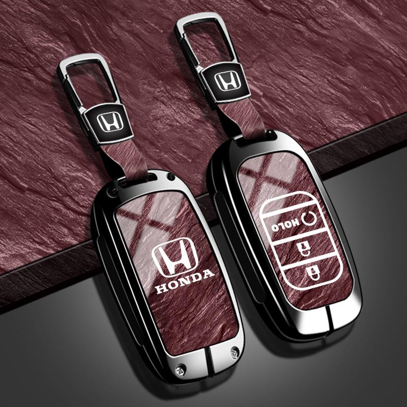 Zinc Alloy Car Key Case Cover Shell for Honda Civic 11th Gen Accord Vezel Freed Pilot CRV 2022 2023 Smart Remote Bag Accessories