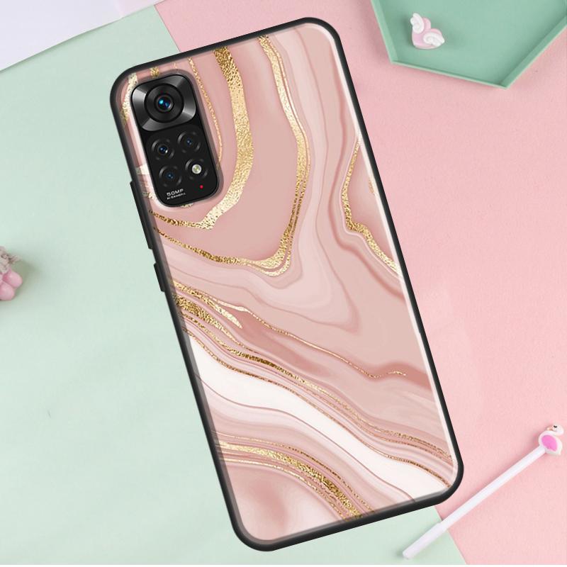 Love Rose Gold Style For Redmi Note 12 Pro Plus Cover For Redmi Note 10 8 9 11 Pro 12S 11S 10S 9S 9C 10C 12C Case
