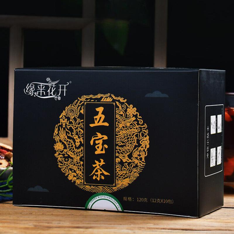 Чай Wubao Женьшень Чай Five Treasures Комбинированный ароматизированный чай Оздоровительный травяной чай