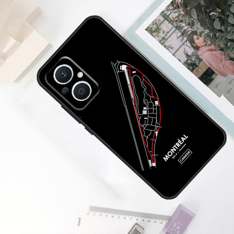 Minimalist F1 Circuit Case For OPPO Reno 8 7 6 5 4 Lite 10 Pro 11F 4Z 5Z 8T OPPO Find X2 X3 X5 Lite X6 Pro Cover
