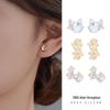 Banyan Tree S925 Silver Zircon Geometric Star Earrings for Women