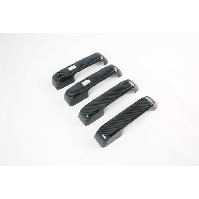 Carbon Fiber Door Handle Cover Trim For Ford F150 2015- ABS 4PCS Smart Holes