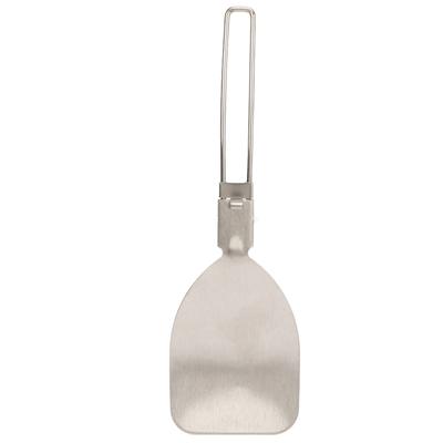 Складная лопатка из нержавеющей стали, конструкция с защелкой, легкая, портативная, складная лопатка для еды для приготовления риса на открытом воздухе, в кемпинге