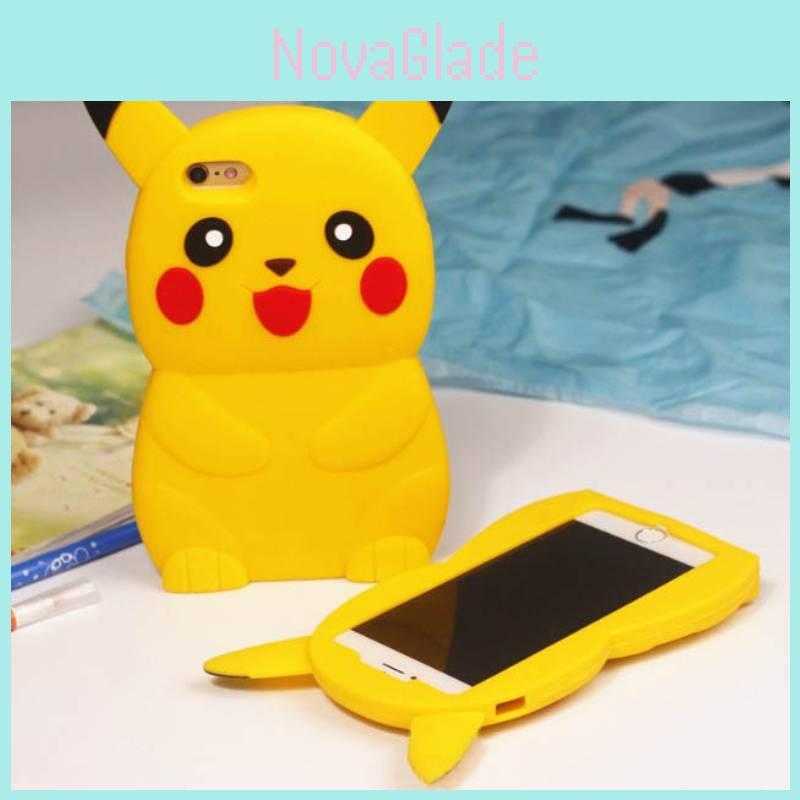Pokmon Pikachu Silicone Phone Case With Foldable Stand For Iphone 4 And 5 Protectors