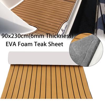 900x2300x6 мм EVA Foam искусственный тиковый коврик для палубы лодки коричневый палубный лист противоскользящий коврик для яхты самоклеящийся коврик для автомобиля