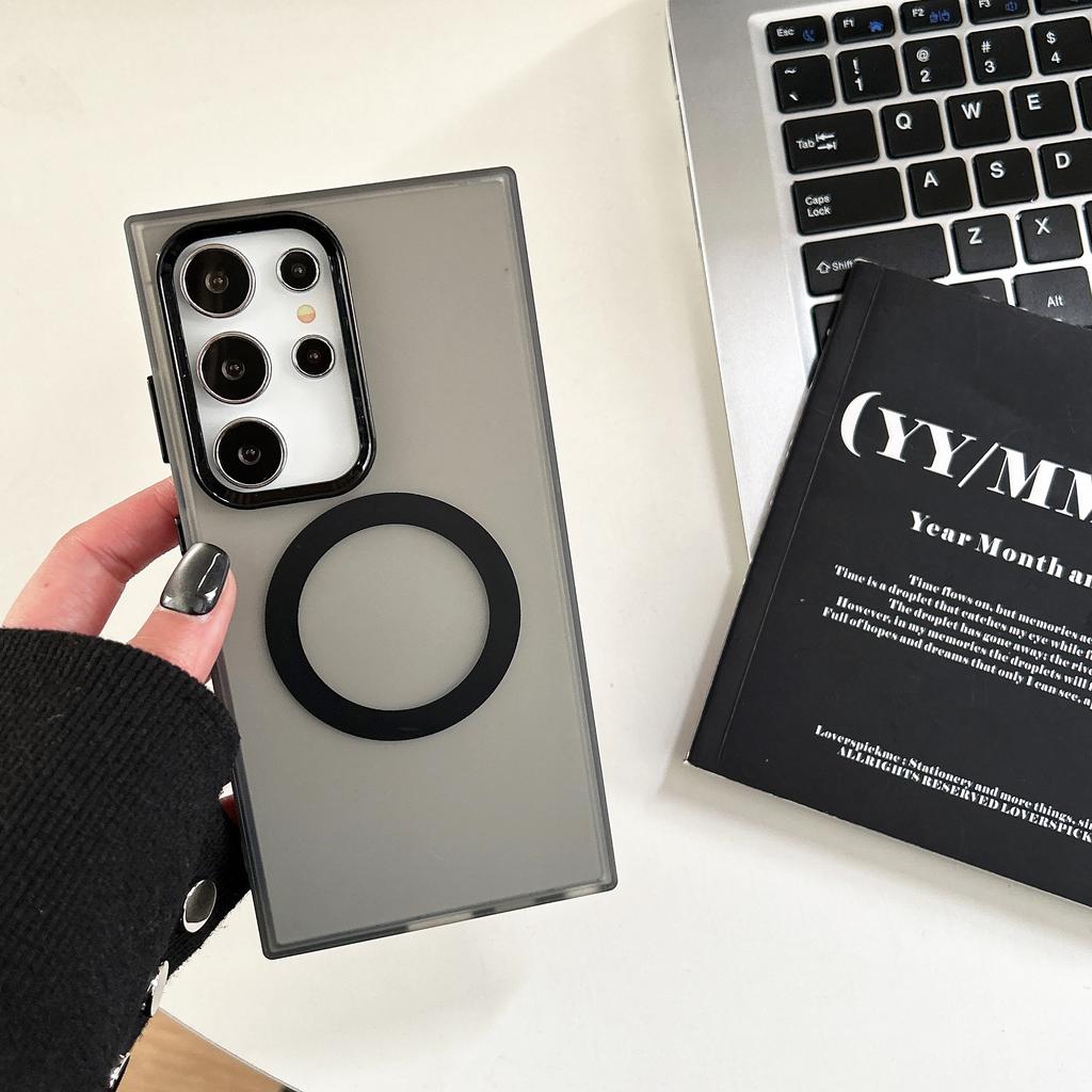 Модный матовый прозрачный чехол для Magsafe для Samsung Galaxy S26 Ultra Pro S25 Edge S24 S23 Plus A57 A37 A27 A17 A07 A56 A36 A26 A16 Беспроводная зарядка Крышка