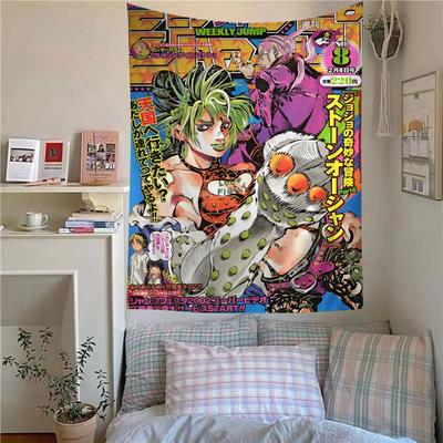 Аниме JoJo's Bizarre Adventure Мультяшный Гобелен Настенное Украшение Бытовое Домашний Декор